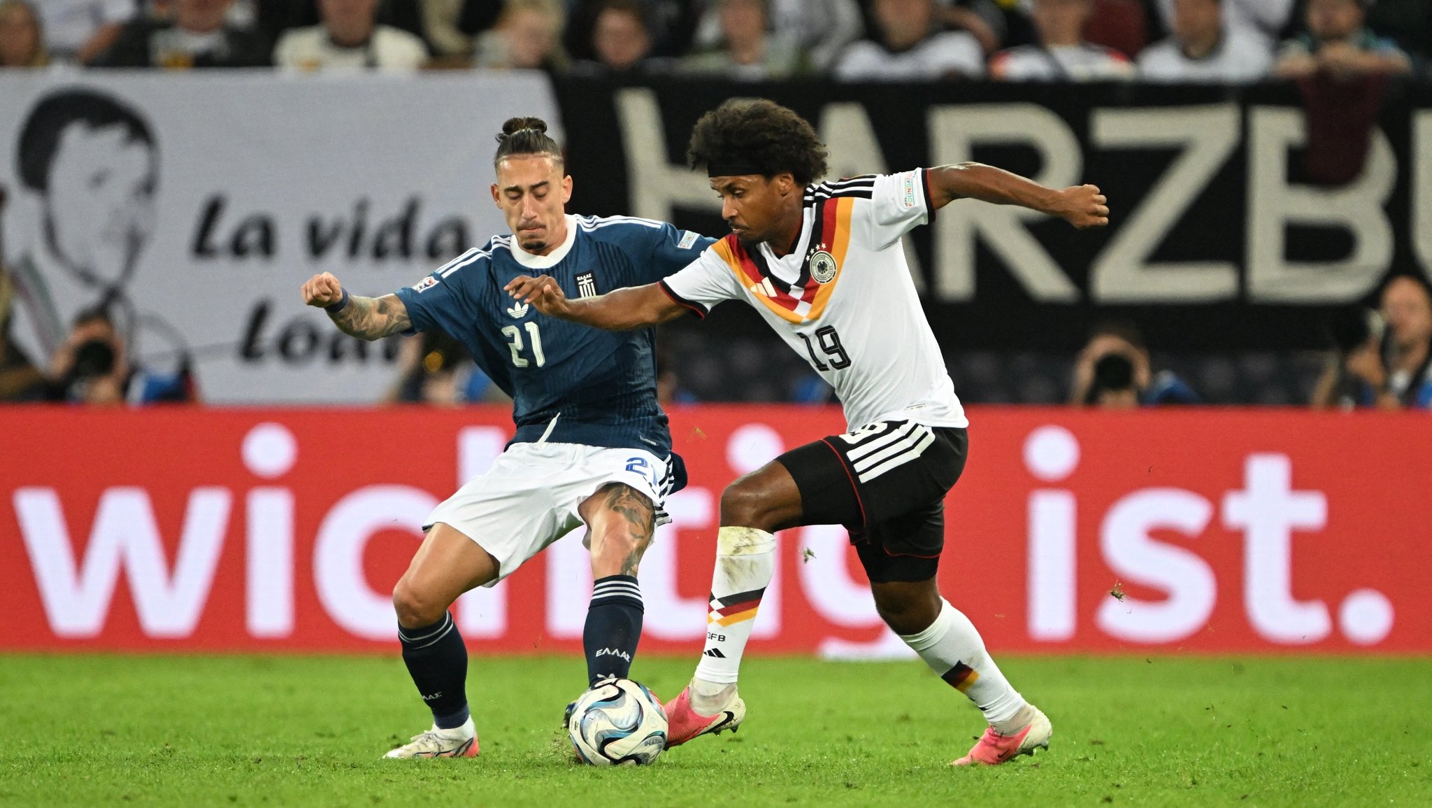 Spielszene: Deutschland - Griechenland, Nations League 2026 | Bild: picture alliance/dpa | Federico Gambarini Spielszene: Deutschland - Griechenland, Nations League 2026