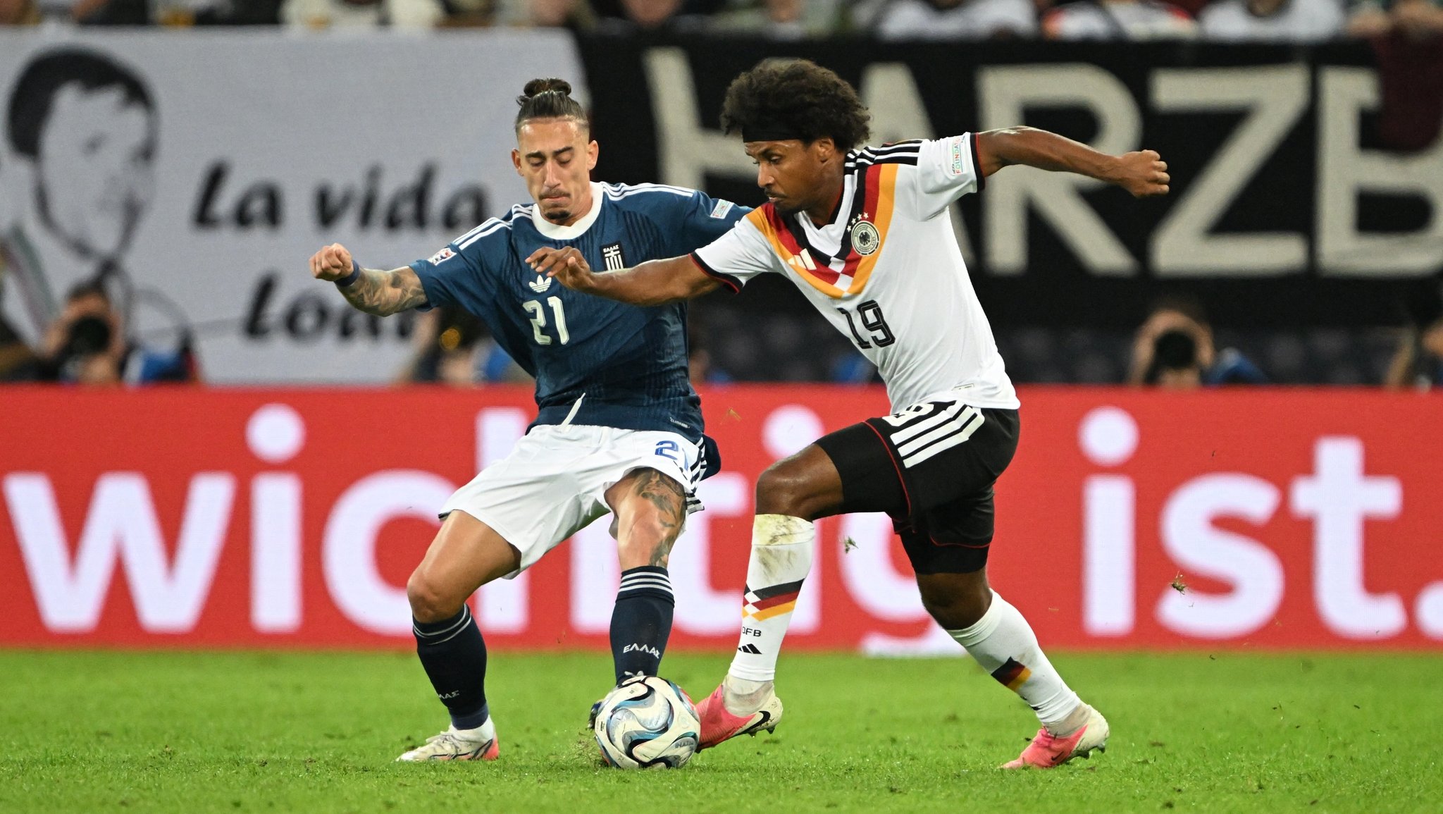 Spielszene: Deutschland - Griechenland, Nations League 2026 | Bild: picture alliance/dpa | Federico Gambarini Spielszene: Deutschland - Griechenland, Nations League 2026