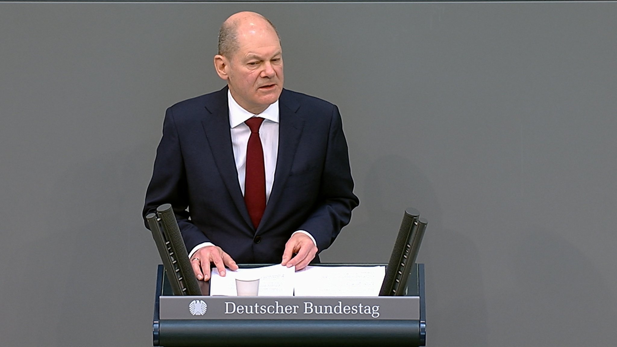 Olaf Scholz bei seiner Regierungserklärung.