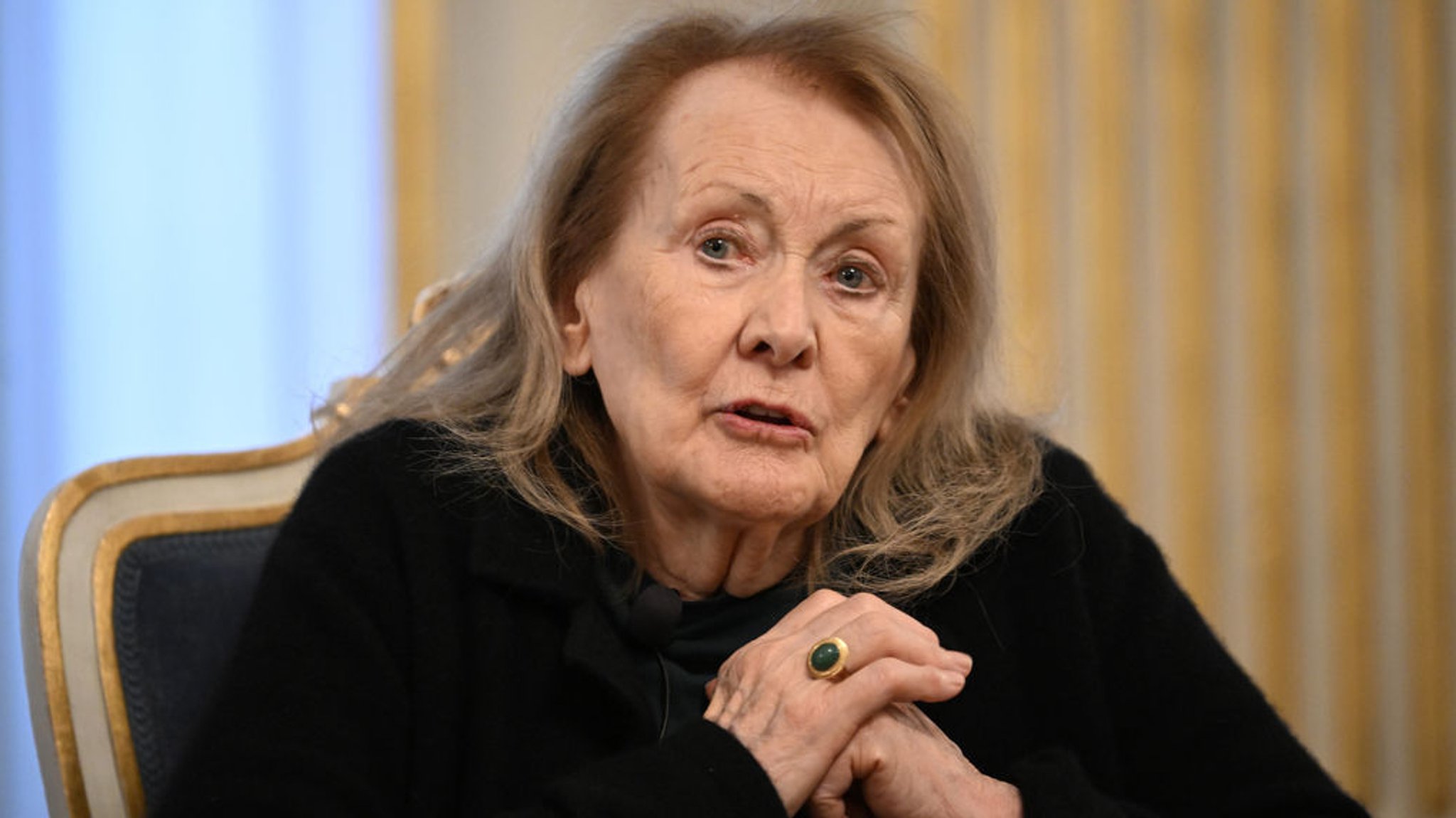 Die französische Schriftstellerin Annie Ernaux, Gewinnerin des Literaturnobelpreises 2022. | Bild: dpa-Bildfunk/Anders Wiklund Die französische Schriftstellerin Annie Ernaux, Gewinnerin des Literaturnobelpreises 2022.