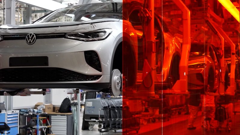 VW und IG Metall haben sich auf ein millionenschweres Sparpaket geeinigt. | Bild: BR VW und IG Metall haben sich auf ein millionenschweres Sparpaket geeinigt.