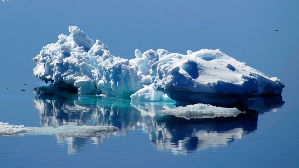 Eisschollen treiben im Meer | Bild: picture alliance / blickwinkel/A. Rose | A. Rose Eisschollen treiben im Meer