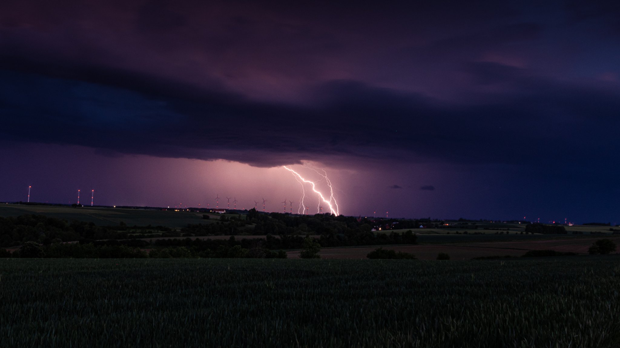 Gewitter über Merzbach Lkr. Erlangen