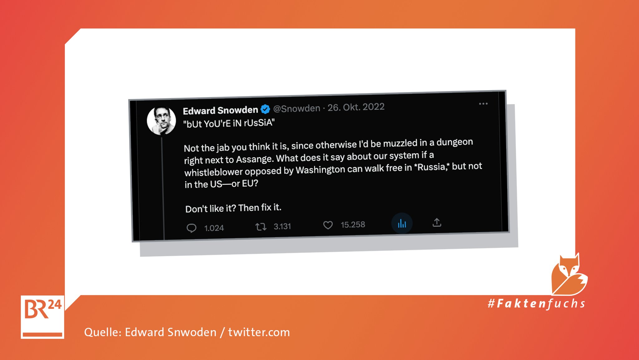 Tweet von Edward Snowden