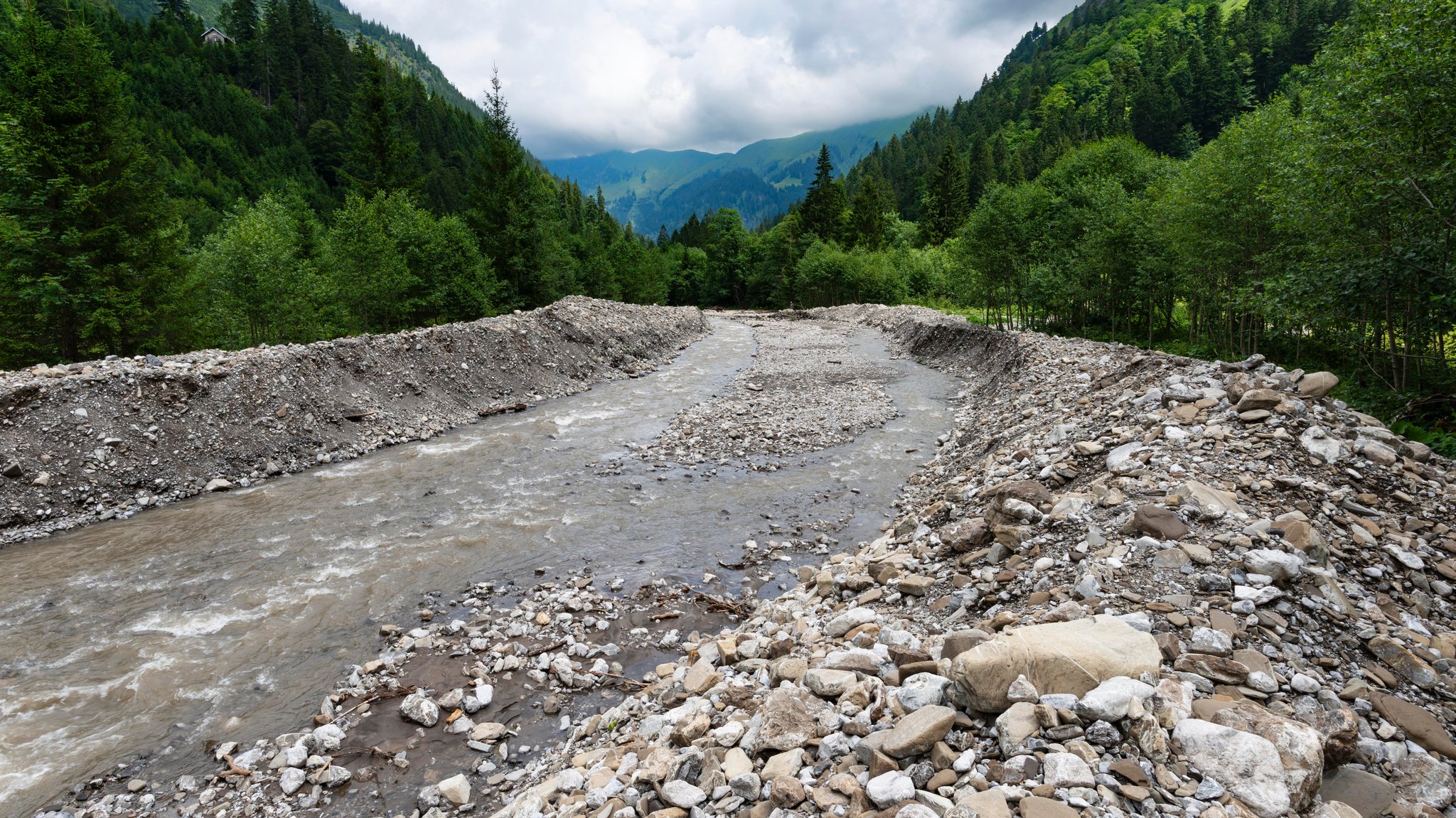 Rappenalpbach im Rappenalptal bei Oberstdorf am 20.07.2023