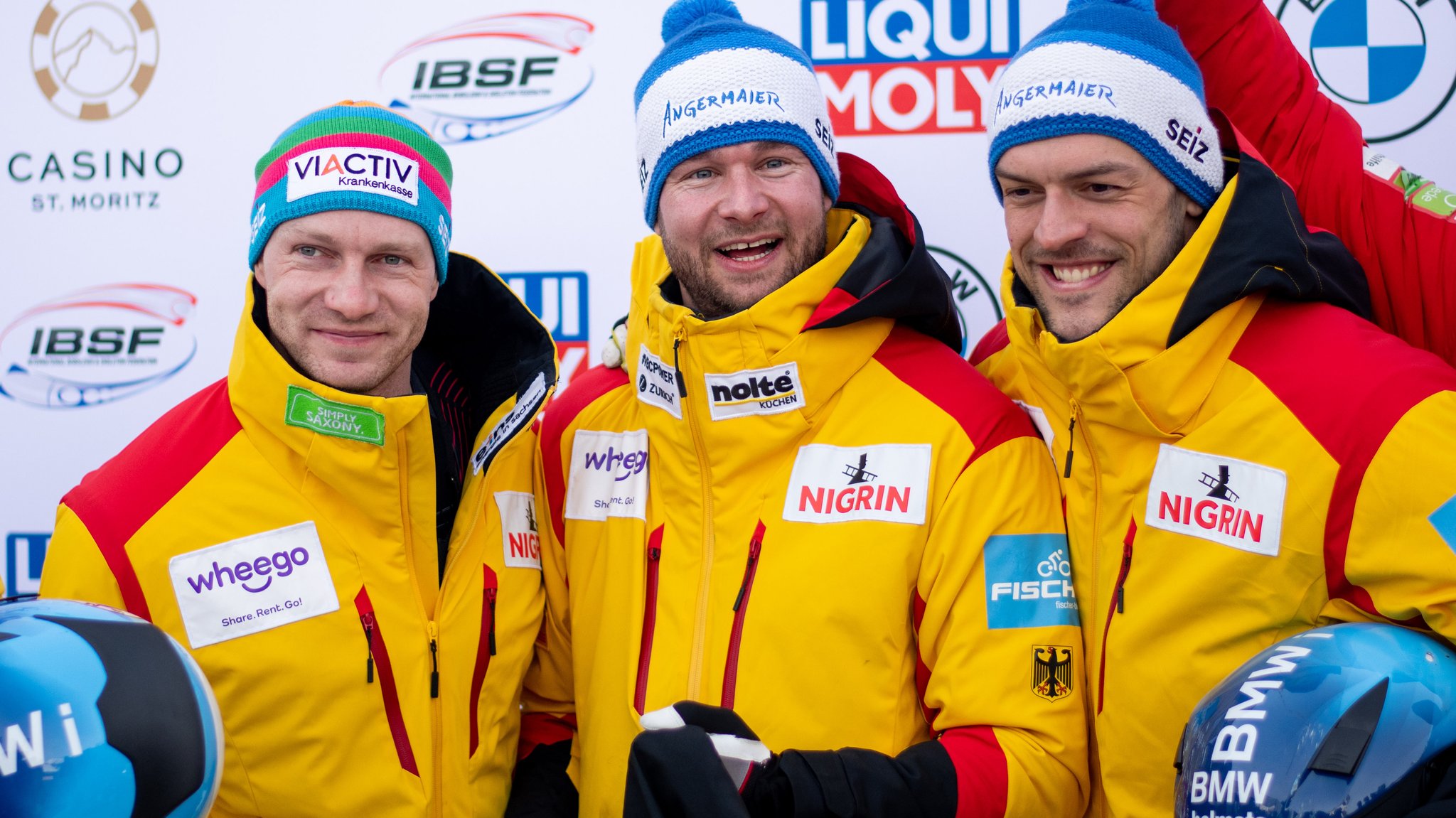 Francesco Friedrich, Johannes Lochner und Georg Fleischhauer (v.l.)