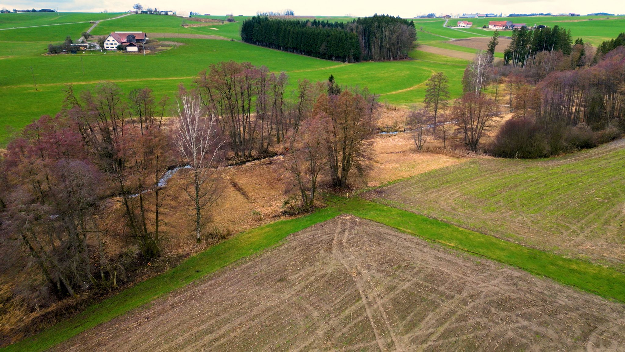 Der Haselbach aus der Luft fotografiert