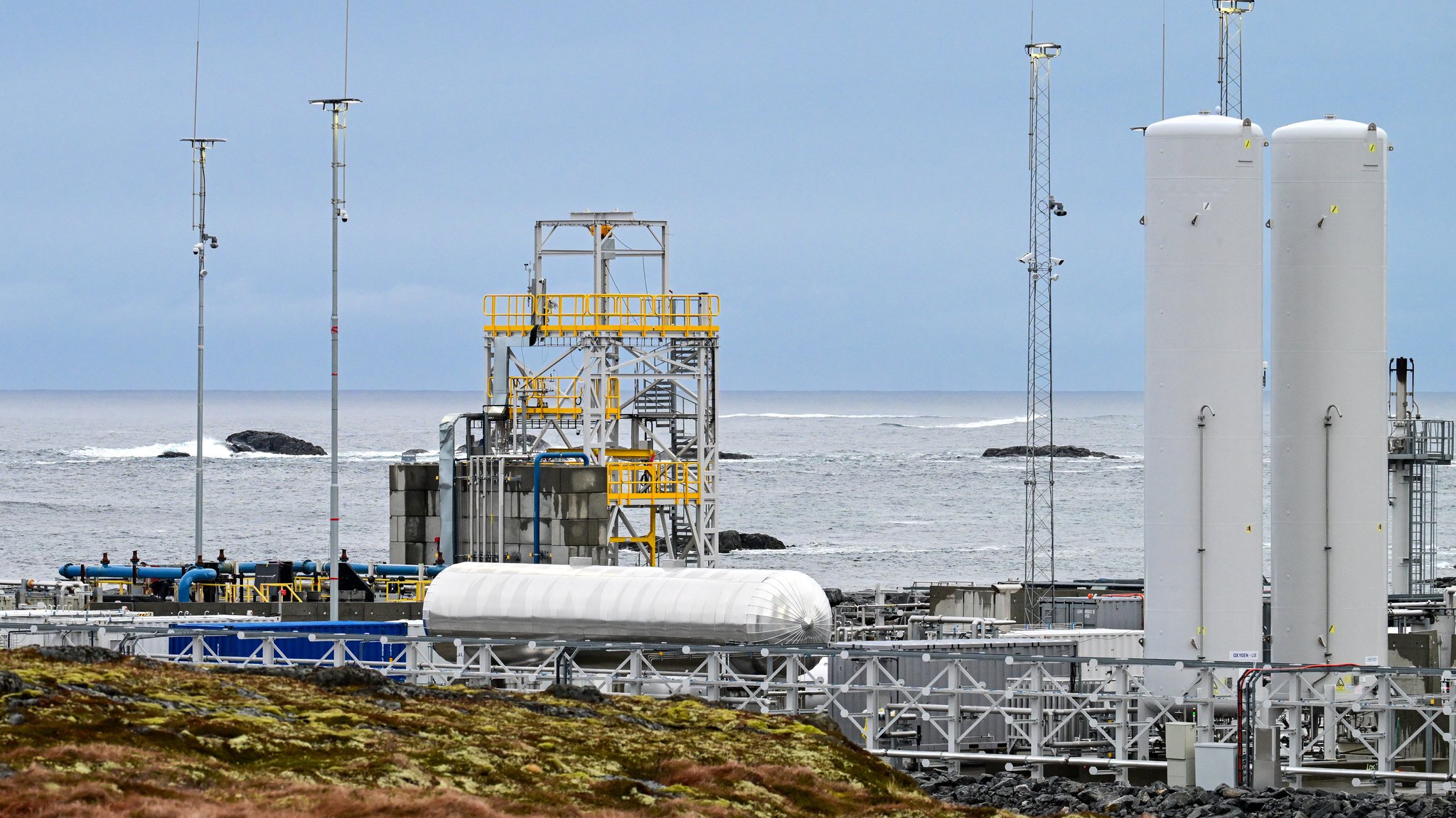 Die Startrampe des deutschen Unternehmens Isar Aerospace auf dem Weltraumbahnhof Andøya Space Port.
