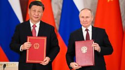 Betonen Wunsch nach Zusammenarbeit: Putin und Xi  | Bild:dpa-Bildfunk/Vladimir Astapkovich