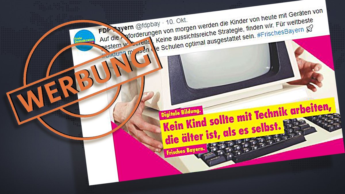 Twitter-Werbung der bayerischen FDP