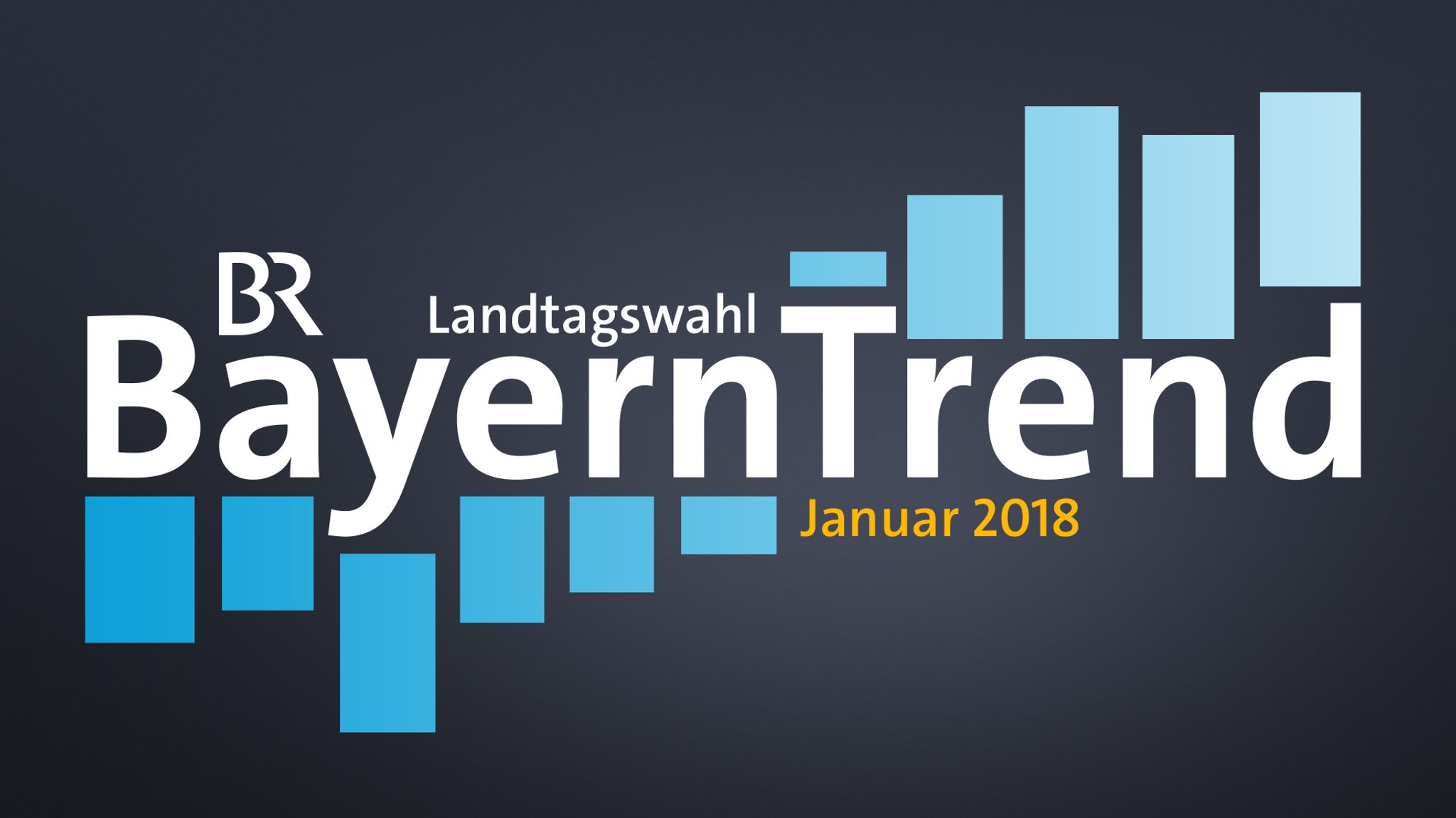 Symbolbild BR-Bayerntrend Januar 2018 mit angedeutetem Balkendiagramm