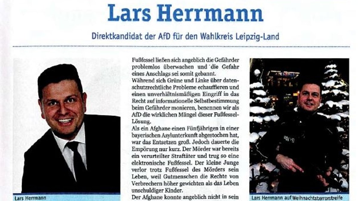 AfD-Politiker Lars Herrmann in der "Blauen Post"