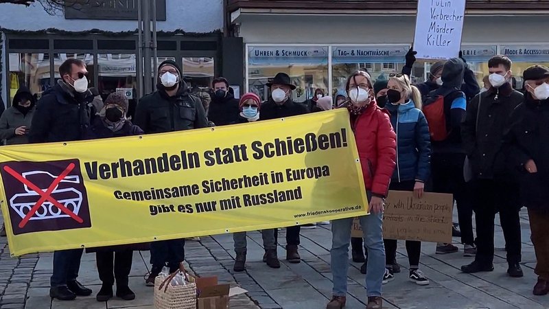 Anti-Putin-Demo in Traunstein