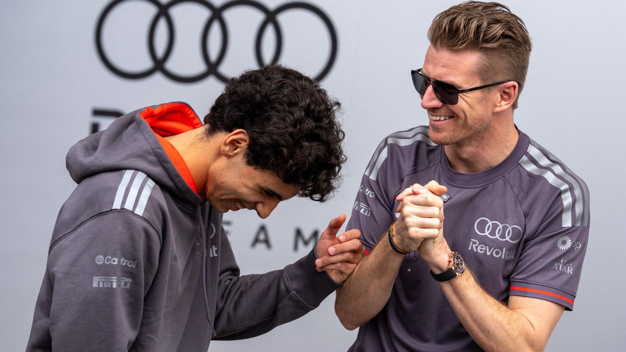 Gabriel Bortoleto (links) und Nico Hülkenberg