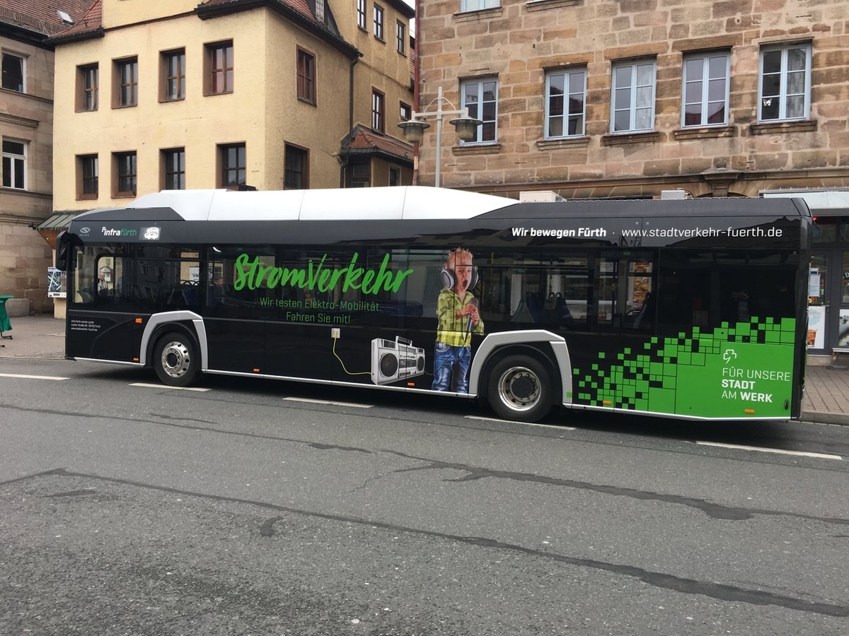 Erster vollelektrischer Bus in Fürth unterwegs
