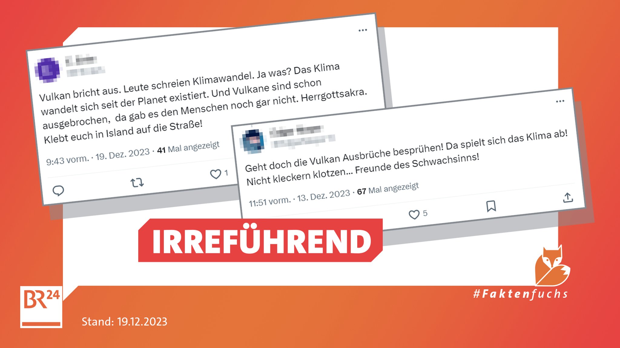 Auf X (ehemals Twitter) bringen User den aktuellen Vulkan-Ausbruch auf Island mit dem Klimawandel in Verbindung. 