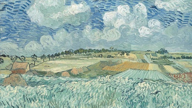 Typisch aufgewühlter Van Gogh Himmel über Feldern | Bild: Bayerische Staatsgemäldesammlungen - Neue Pinakothek München,