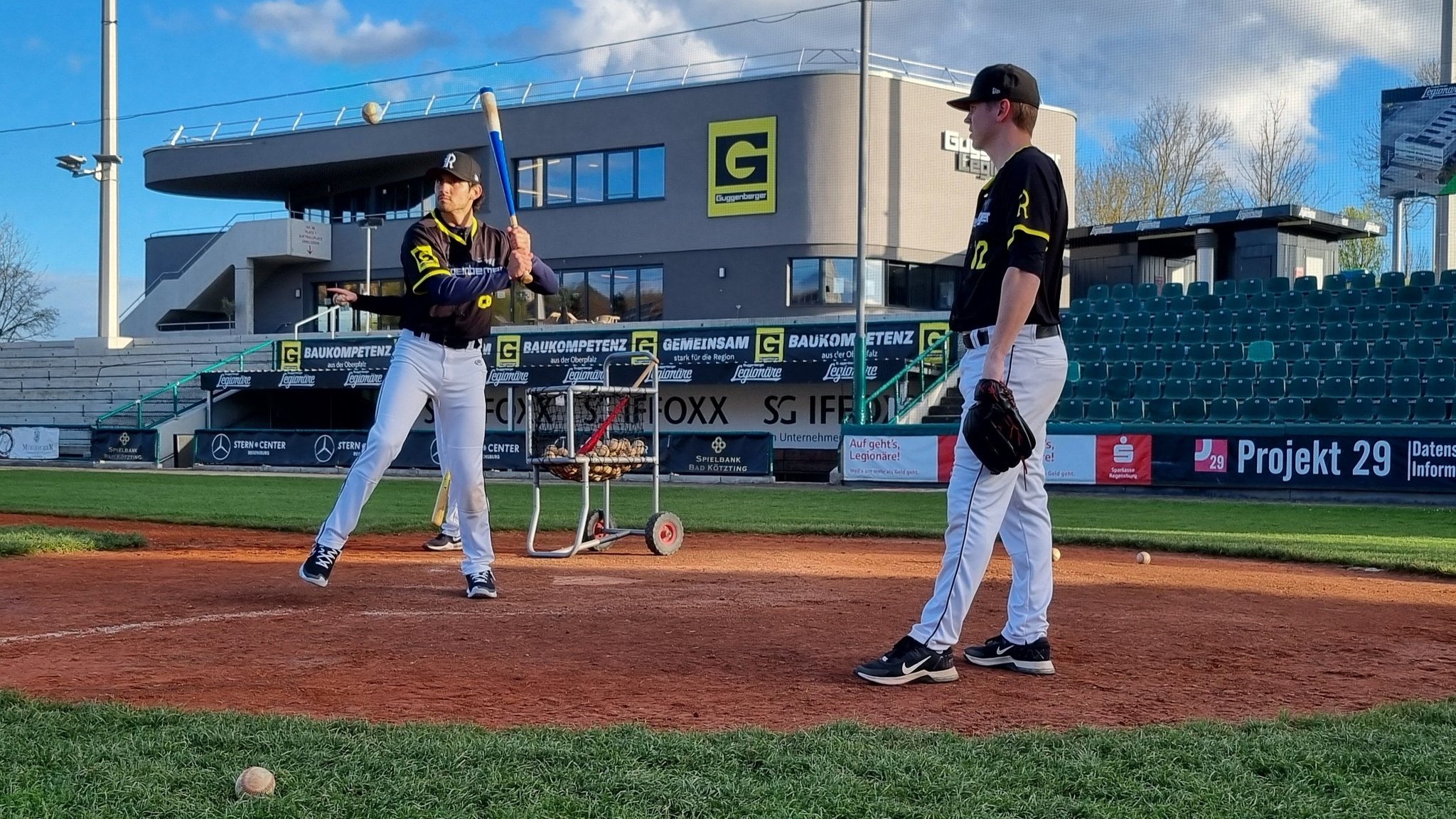 Spieler der Guggenberger Legionäre Regensburg beim Training