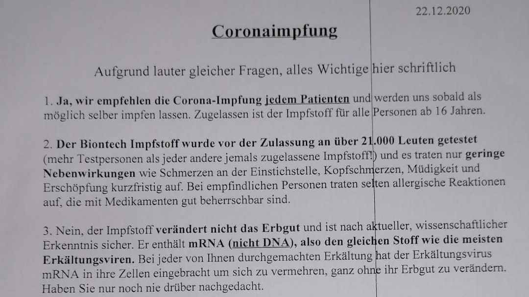 Maybe you would like to learn more about one of these? Biontech Nebenwirkungen Lustig - Hausarzt Postet Infos Zur Corona Impfung Und Wird Viraler Hit Br24