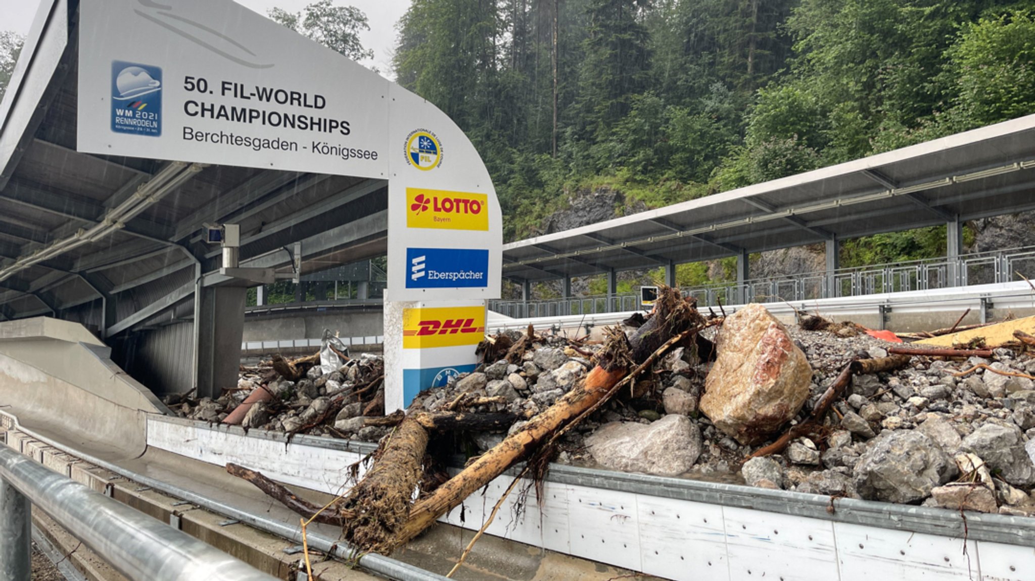 Die zerstörte Bobbahn am Königssee