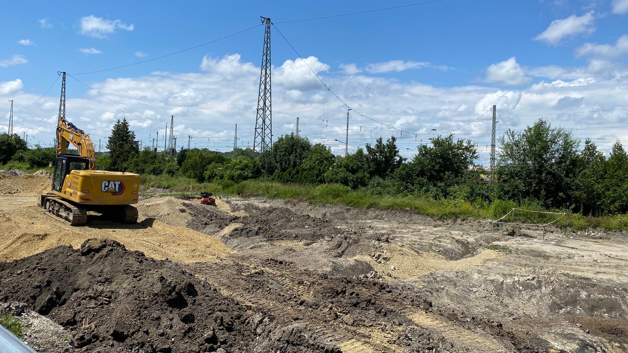 Der Fundort der Fliegerbomben in der Nähe des Landshuter Hauptbahnhofs. 