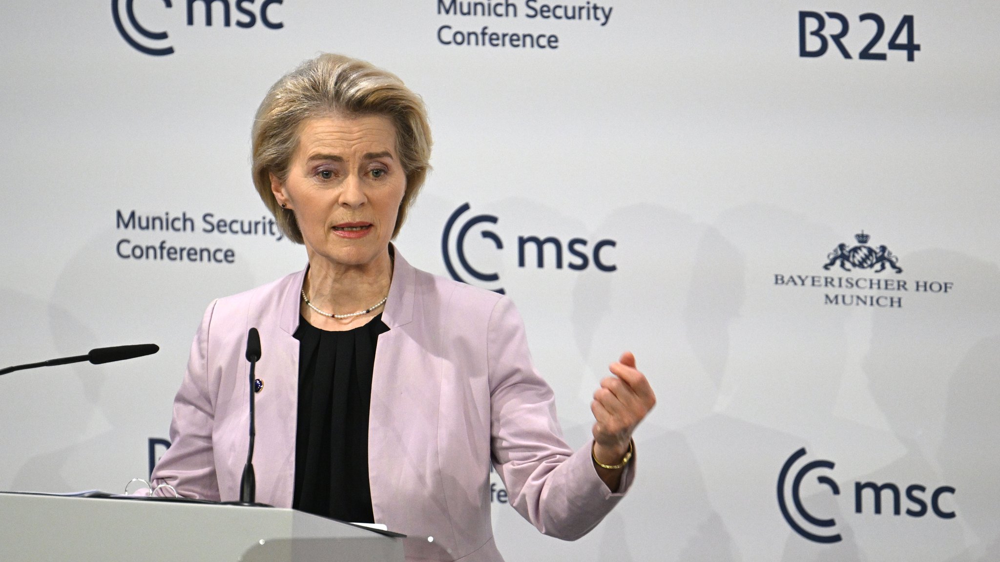 EU-Kommissionspräsident Ursula von der Leyen spricht am 14.02. bei der Münchner Sicherheitskonferenz