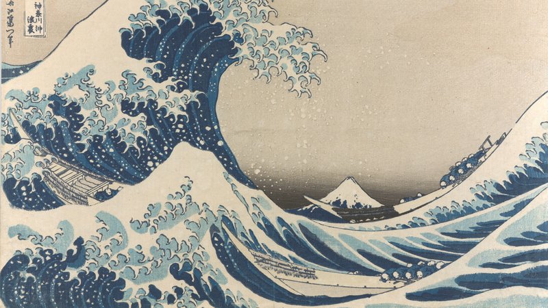 Die ikonische blaue Welle von Katsushika Hokusai