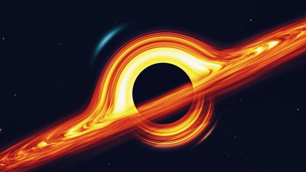 Ein Schwarzes Loch in 3D-Illustration