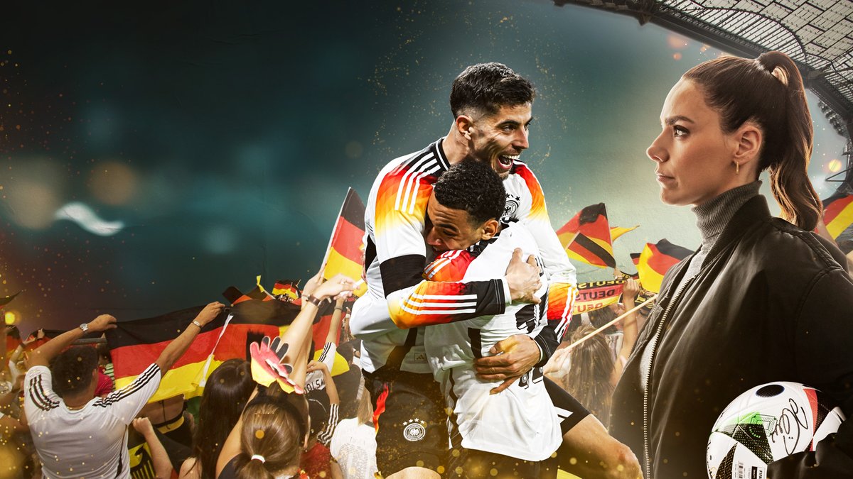 Deutschland. Fußball. Sommermärchen 2024 - Doku mit Esther Sedlaczek | Bild: BR/picture alliance/GES/Valerio Agolino/IMAGO/Plusphoto/Helge Prang/Valerio Agolino/Montage: Sebastian Reeh Deutschland. Fußball. Sommermärchen 2024 - Doku mit Esther Sedlaczek