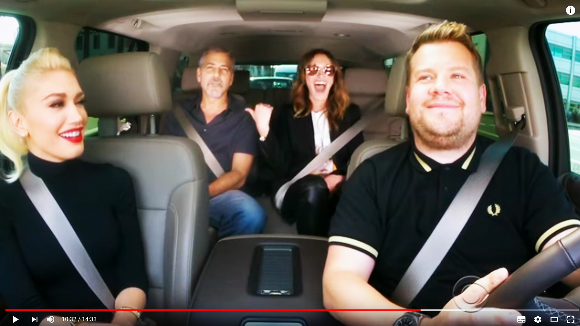OMG, ist das lustig! CarpoolKaraoke mit Gwen Stefani, Clooney