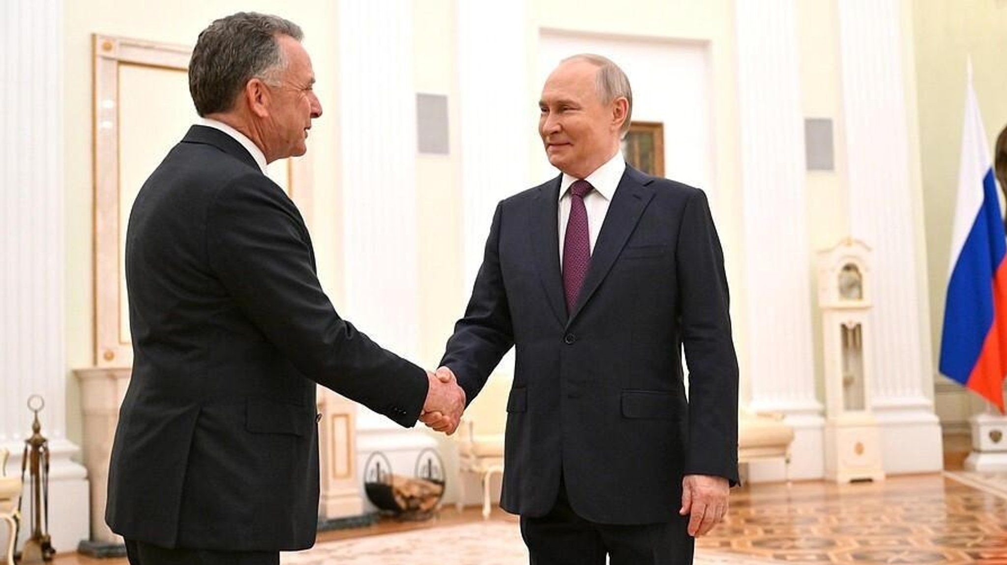 Die beiden Politiker im Kreml