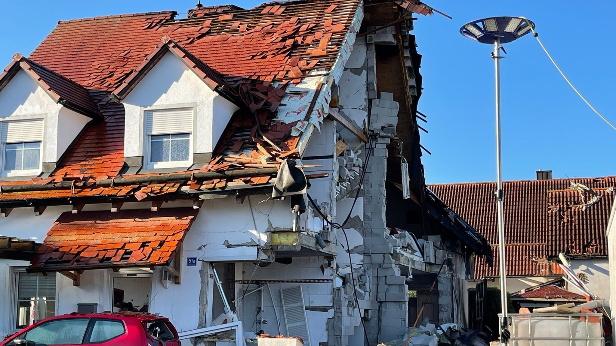 Das zerstörte Haus in Rohrbach