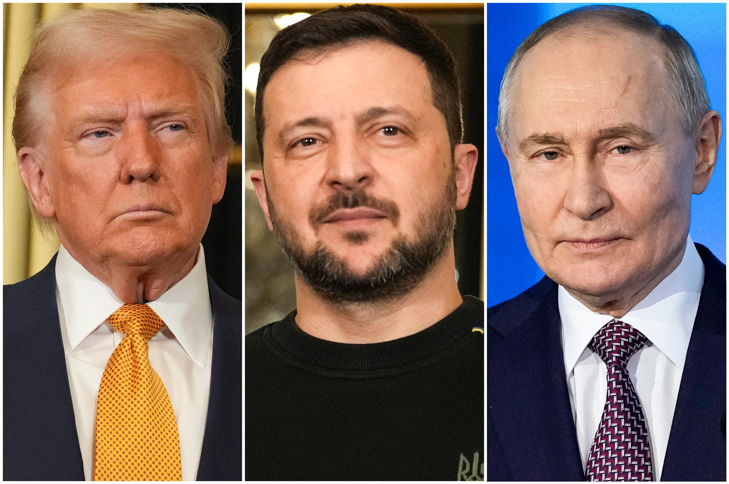 Bildkombination: Trump, Putin, Selenskyj
