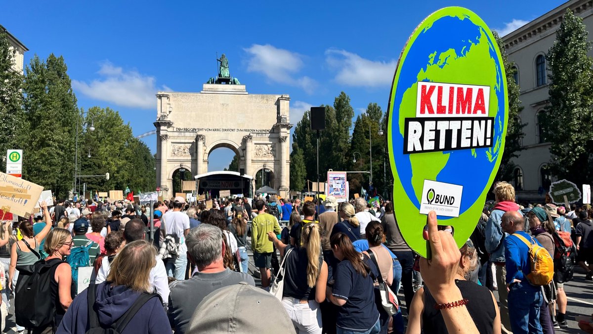 Klimastreik vor dem Münchner Siegestor