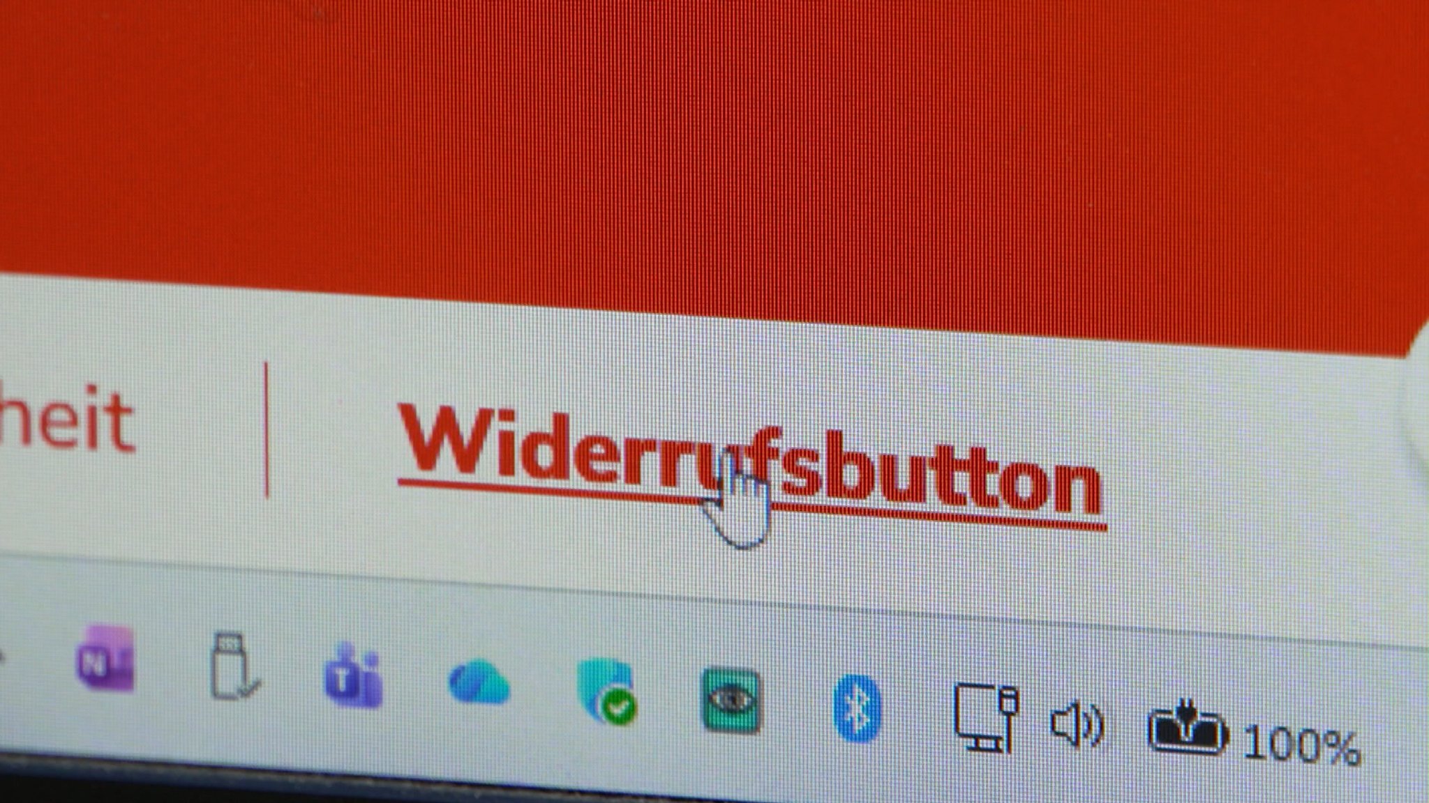 Widerrufsbutton.