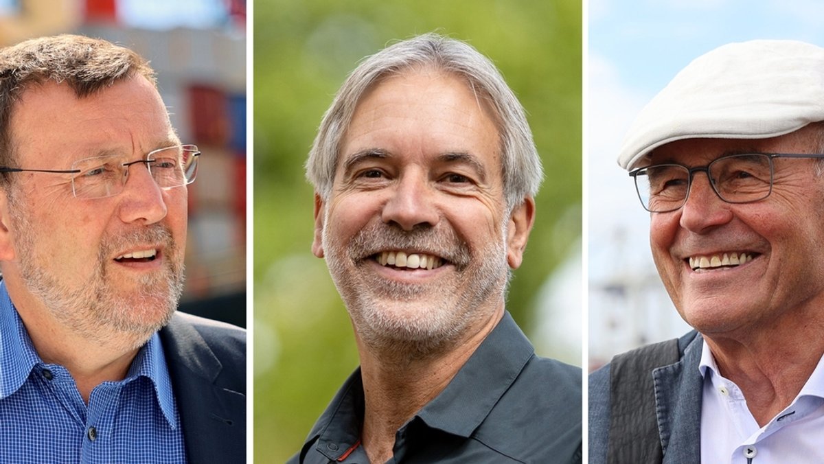 Preisträger des Deutschen Umweltpreises (von links nach rechts): Dirk Lehmann , Christof Schenck und Friedrich Mewis. 