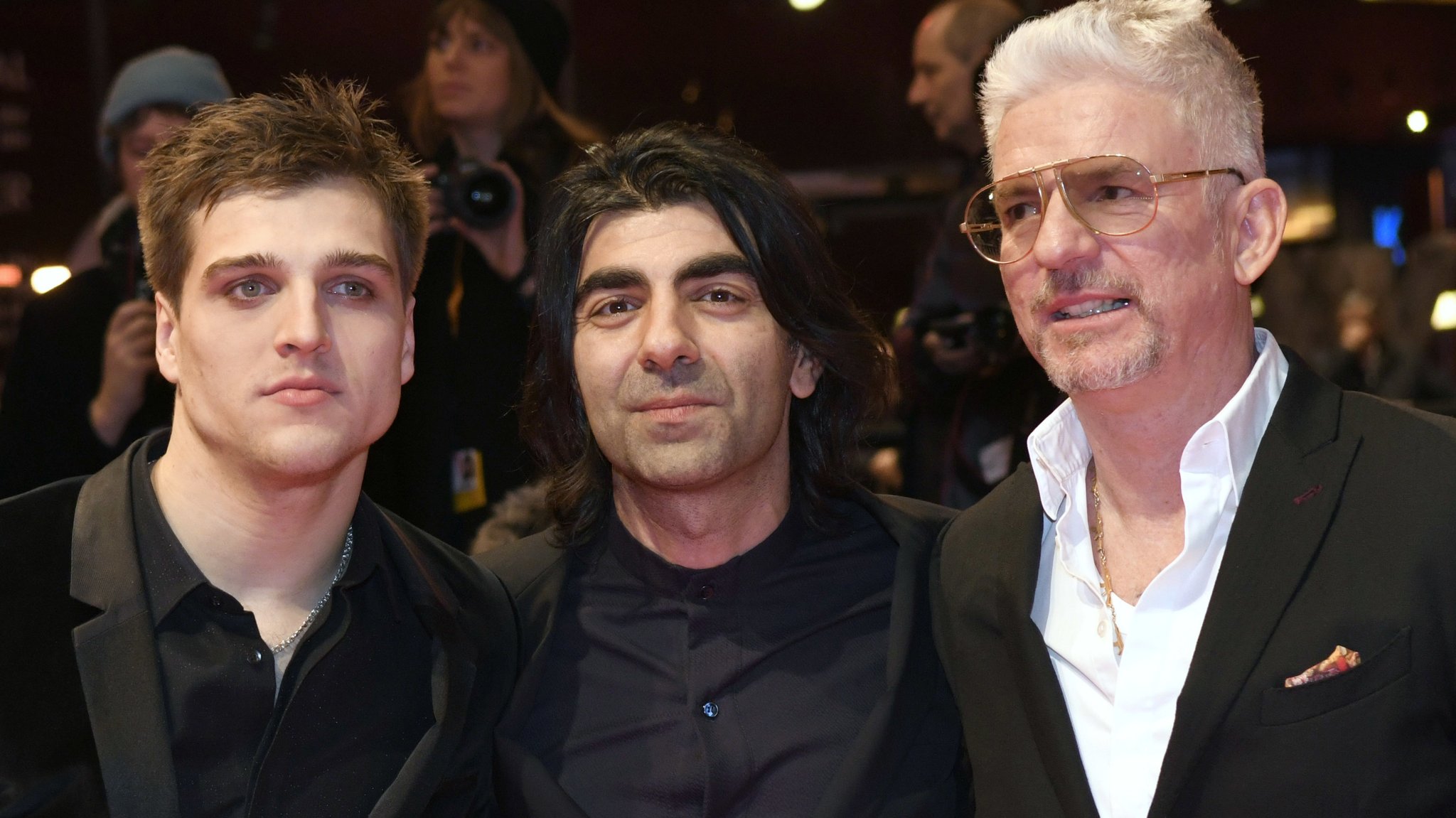 Jonas Dassler, Fatih Akin und Heinz Strunk auf der Berlinale