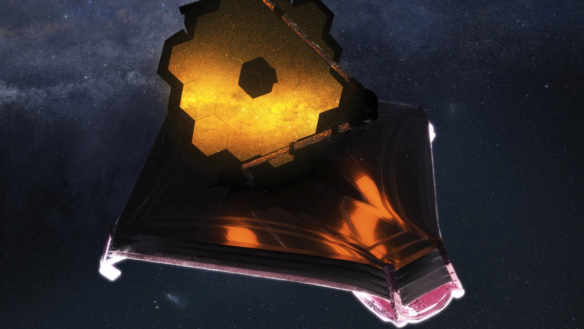 Diese Illustration zeigt das "James Webb" Weltraumteleskop vollständig entfaltet im Weltraum.