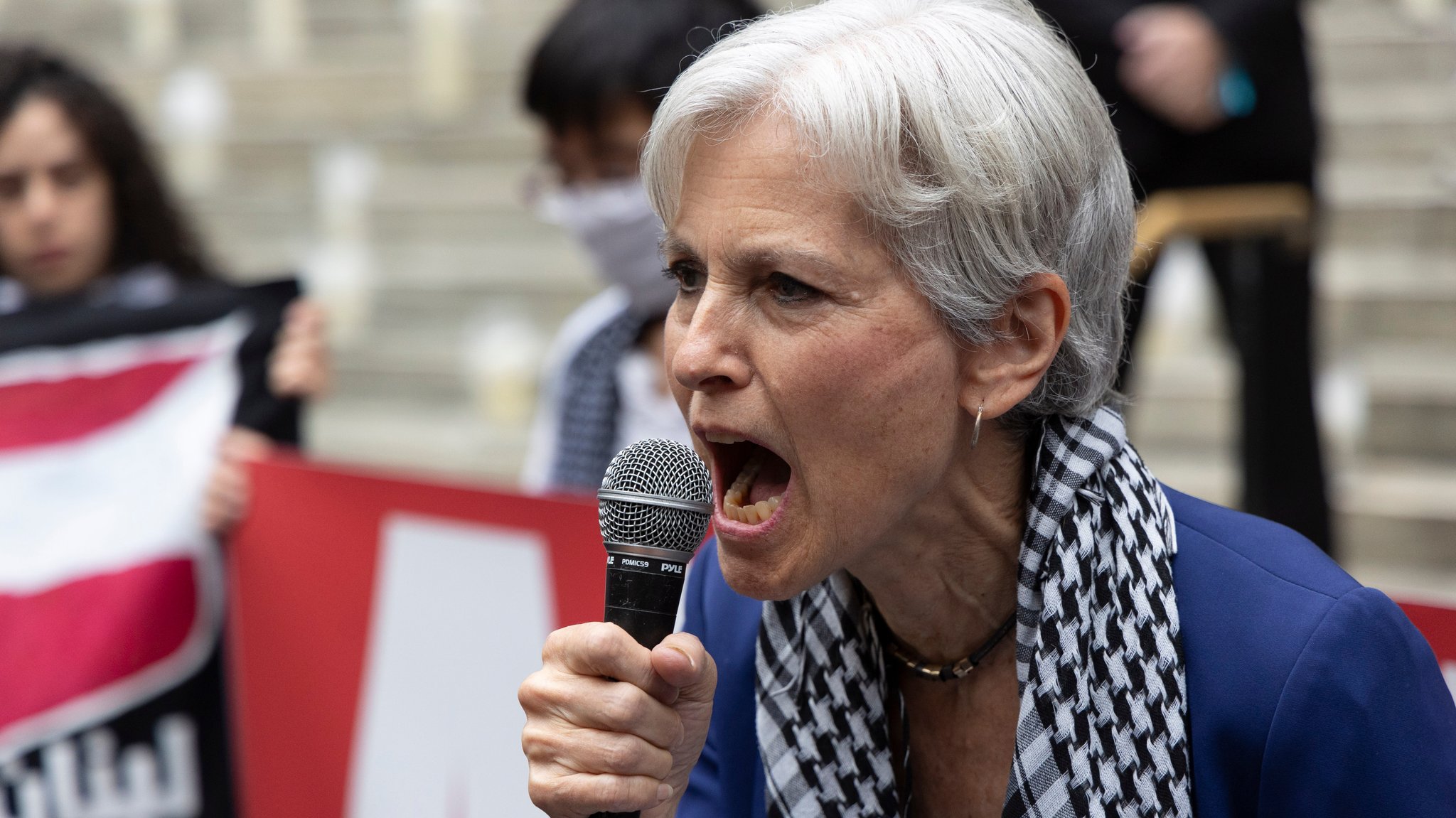 Jill Stein, Präsidentschaftskandidatin der amerikanischen Grünen, Ende September auf einer Demonstration in New York.