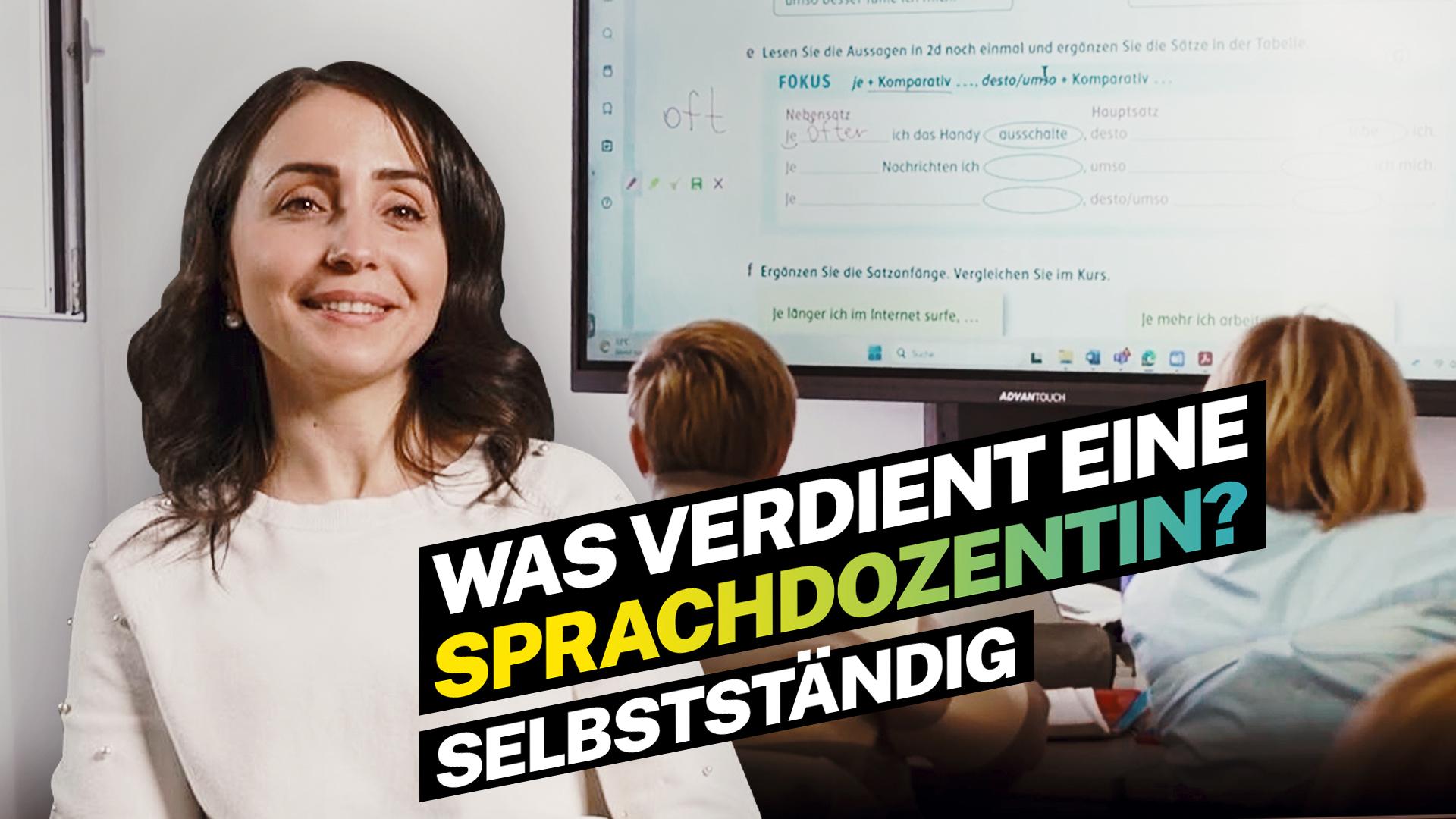 Sprachdozentin Faina in Klassenraum