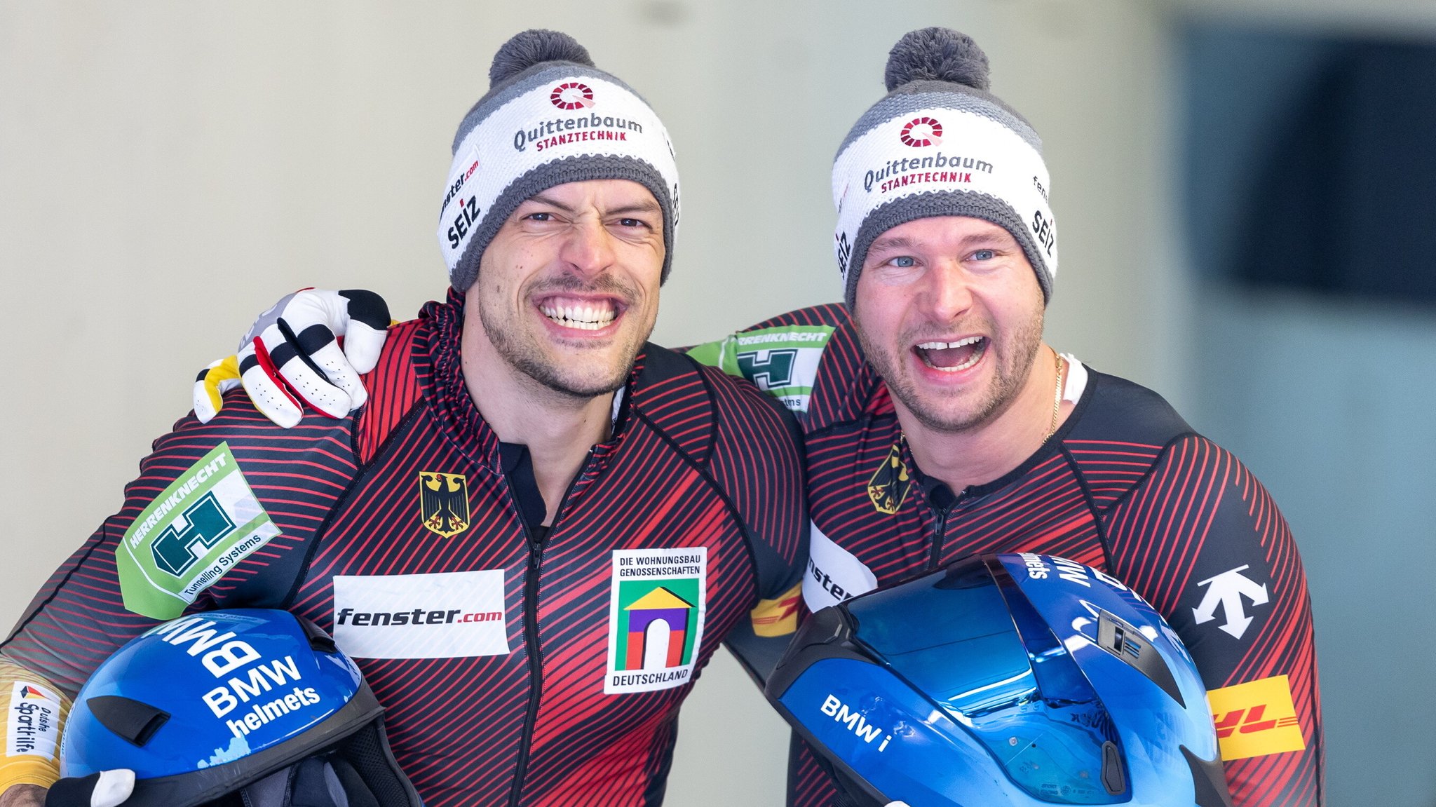 Johannes Lochner (r.) mit seinem Anschieber Georg Fleischhauer
