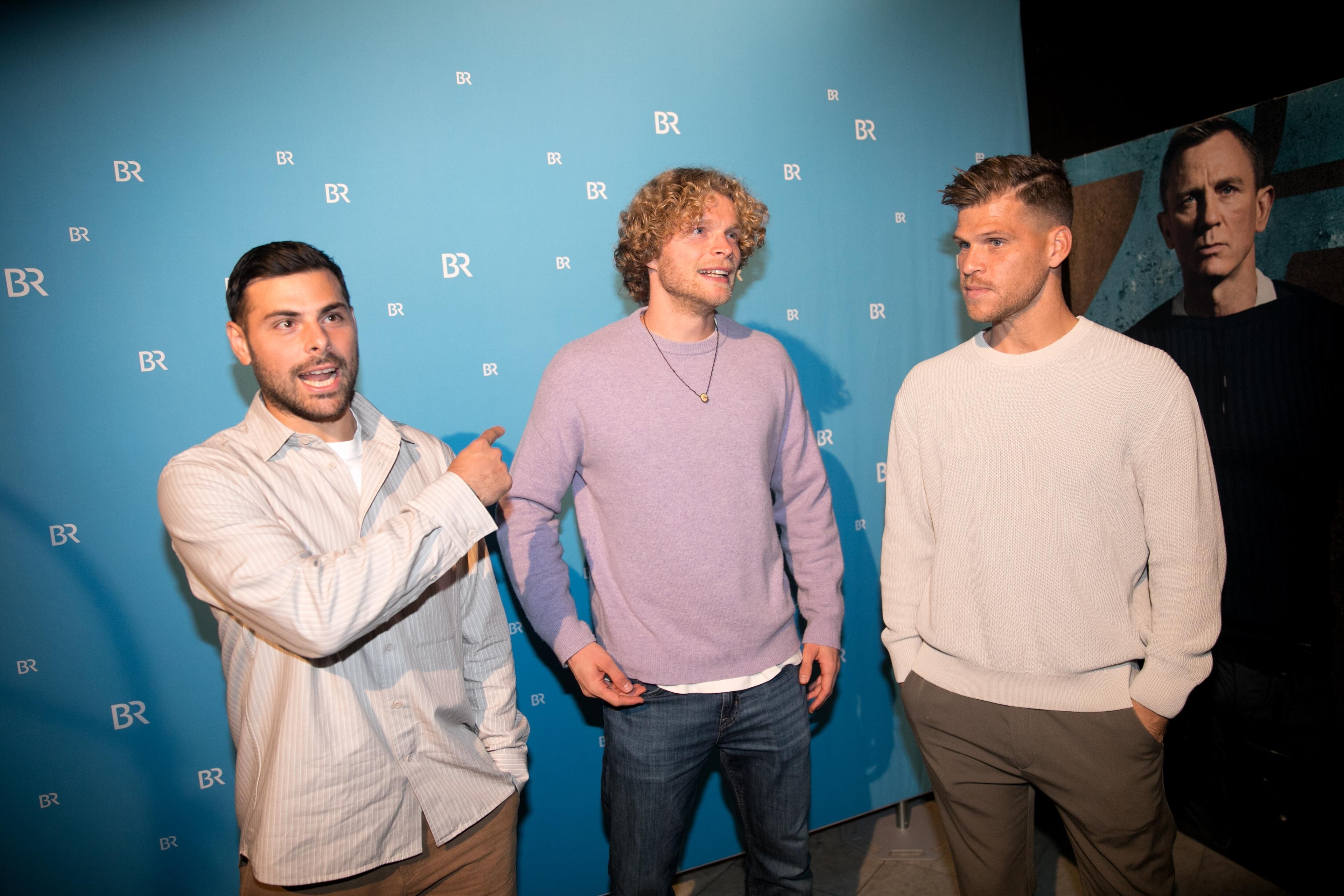 Aktuelle Spieler von links: Kevin Volland, Jesper Verlaat und Florian Niederlechner