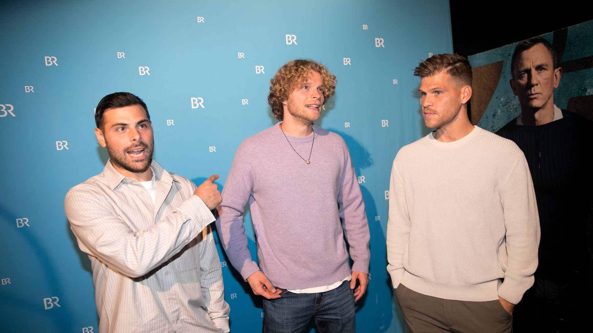 Aktuelle Spieler von links: Kevin Volland, Jesper Verlaat und Florian Niederlechner