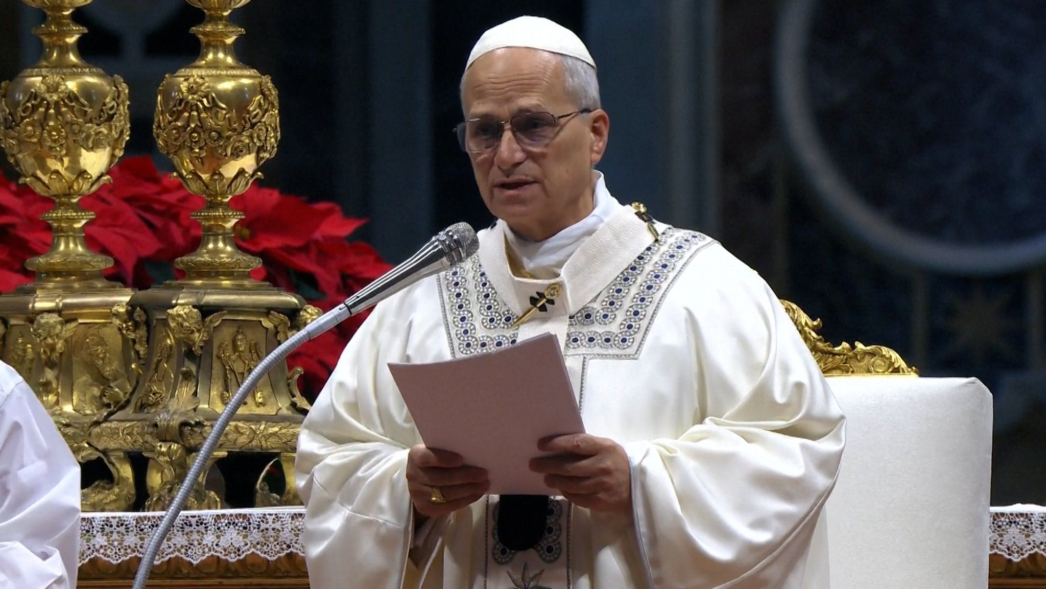 Papst Leo XIV. bei der Neujahrsmesse im Vatikan