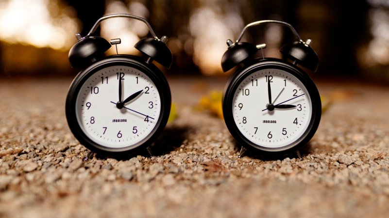 Zwei Wecker im Wald symbolisieren die Umstellung von Winterzeit zu Sommerzeit. Zwei Mal im Jahr, im März und im Oktober, wird die Zeit umgestellt. Hat die Umstellung gesundheitliche Folgen? Wir geben euch Tipps, wie ihr euch am besten an den neuen Rhythmus gewöhnt. | Bild: picture alliance / Geisler-Fotopress | Christoph Hardt/Geisler-Fotopres Zwei Wecker im Wald symbolisieren die Umstellung von Winterzeit zu Sommerzeit. Zwei Mal im Jahr, im März und im Oktober, wird die Zeit umgestellt. Hat die Umstellung gesundheitliche Folgen? Wir geben euch Tipps, wie ihr euch am besten an den neuen Rhythmus gewöhnt.