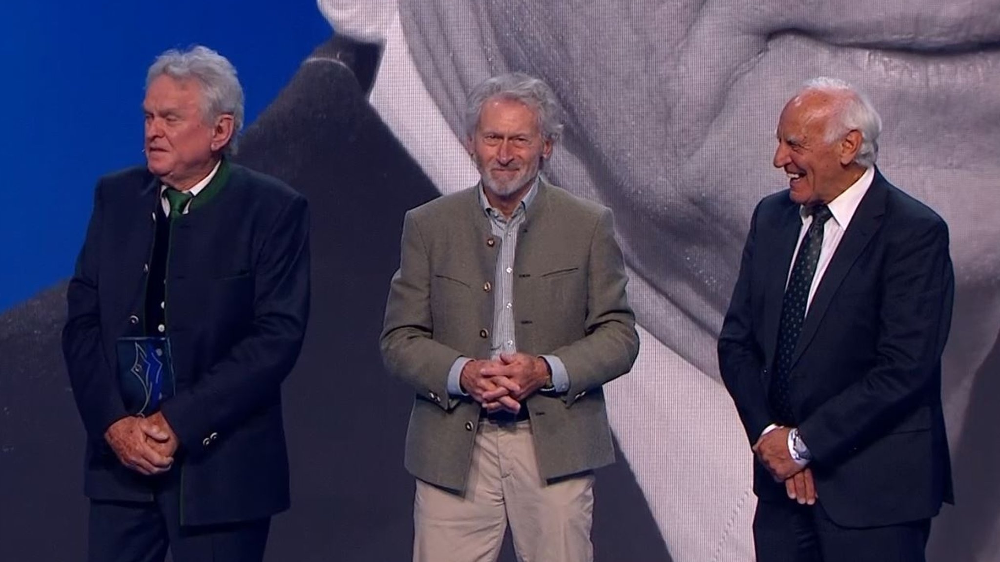 Sepp Maier, Paul Breitner und Franz Roth beim Bayerischen Sportpreis