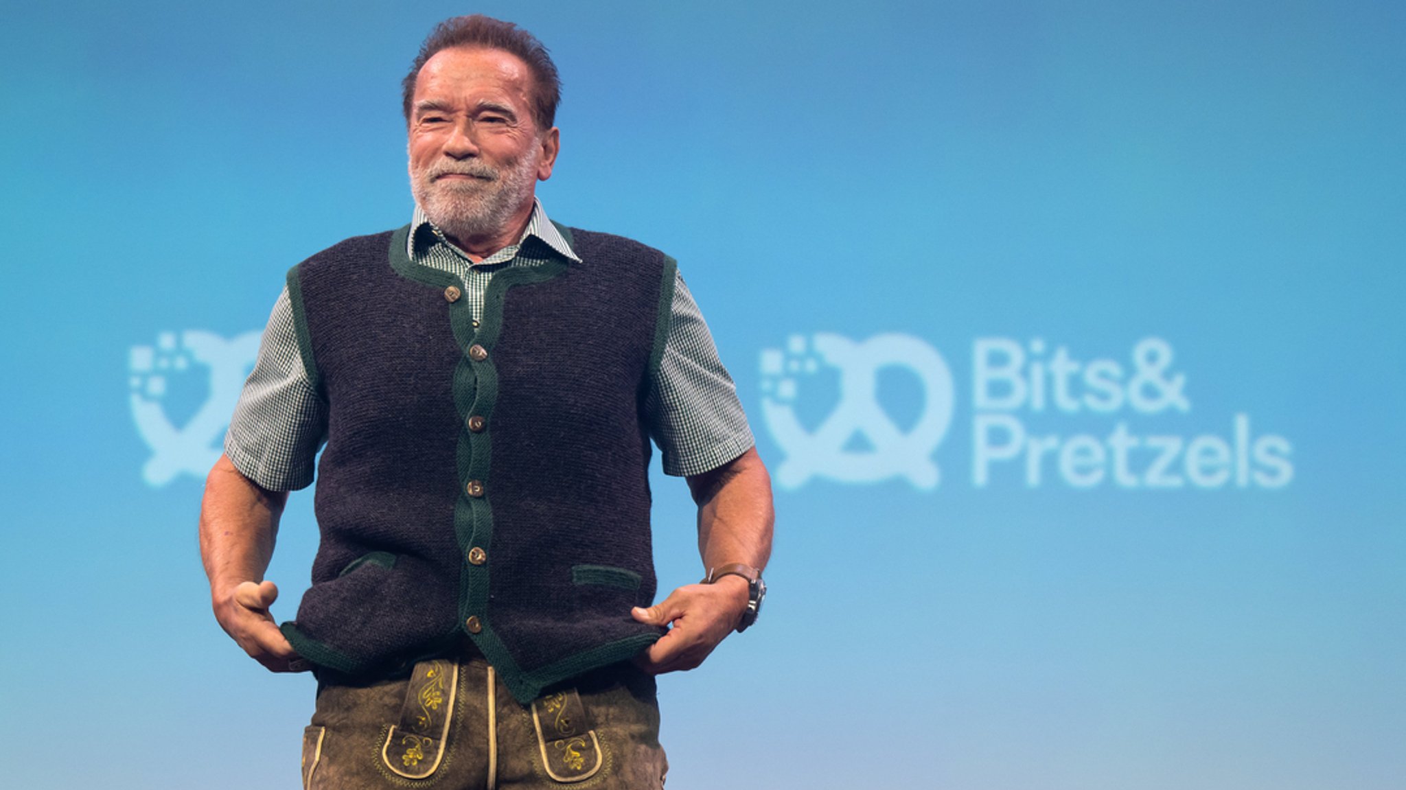 Schwarzenegger bei Startup-Messe in München