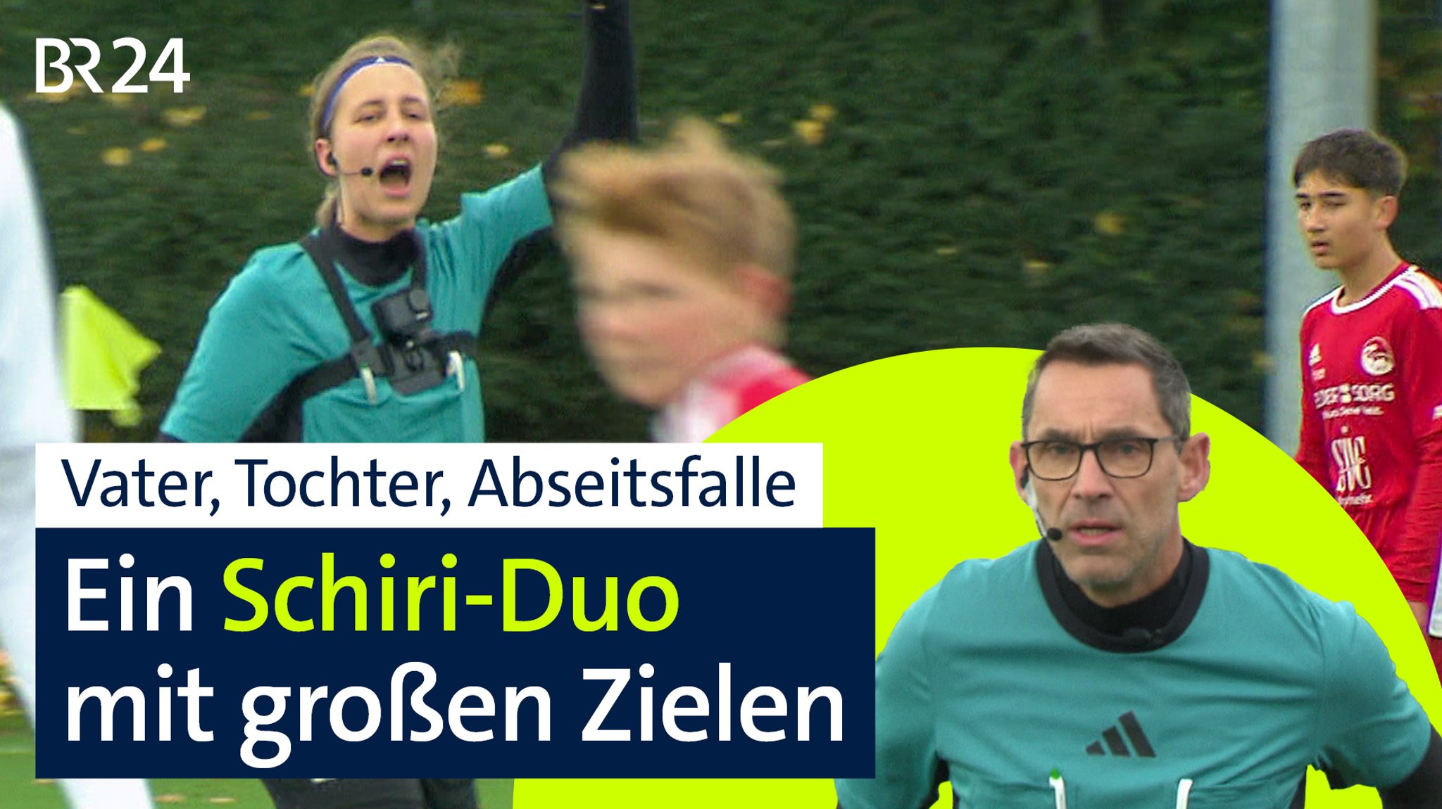 Zwei Schiedsrichter pfeifen ein Fußballspiel | Bild: BR Zwei Schiedsrichter pfeifen ein Fußballspiel