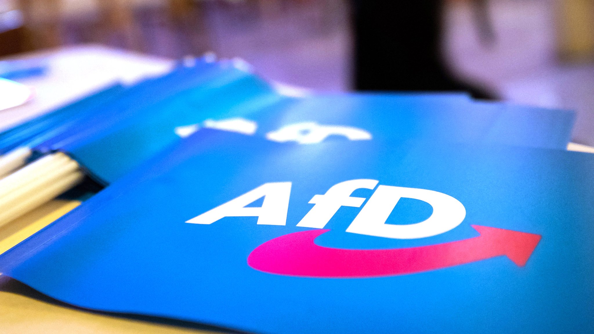 Fahnen mit AfD-Logo (Symbol- und Archivbild)