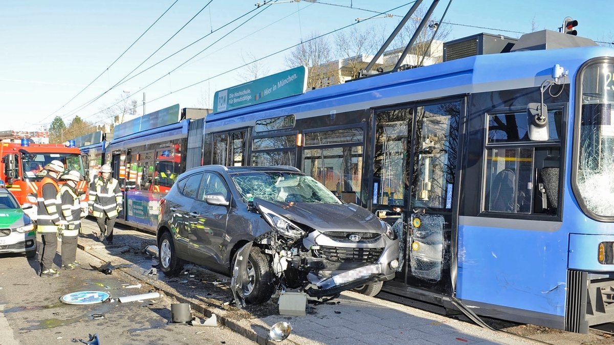 Unfall mit einer Tram in München